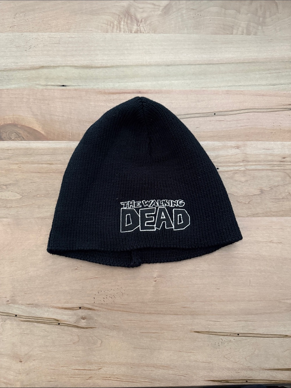 OTTO Black Knit Beanie with Red Logo Tag